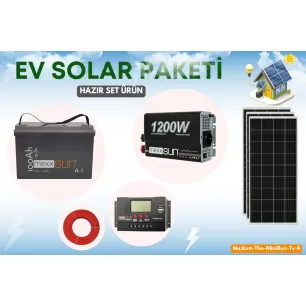 Güneş Enerji Paketi Yaz Kış Kullanım LiFePO4 Solar Paket